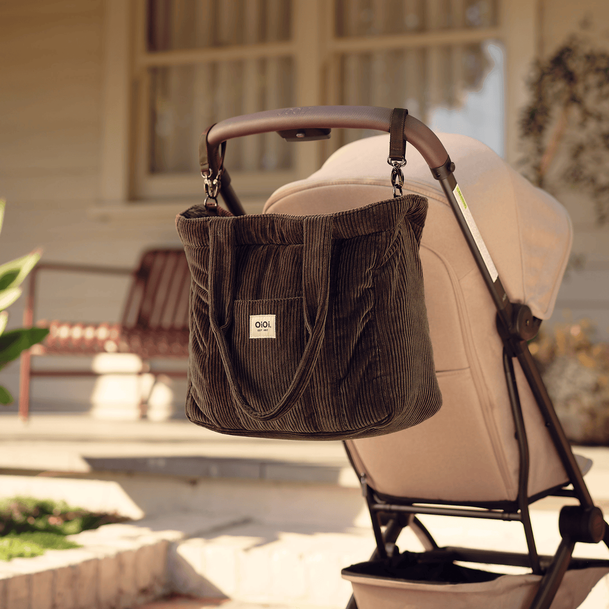 OiOi Everyday Tote - Chocolate Brown Corduroy