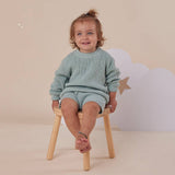 Snuggle Hunny Organic Cotton Knit Shorts - Sage