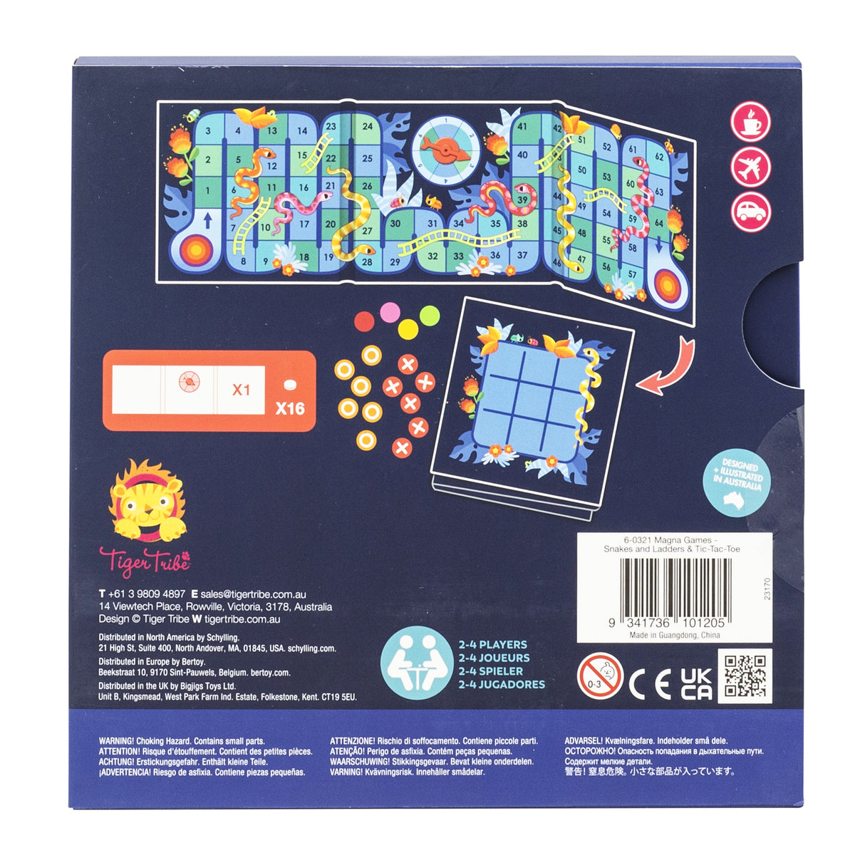 Magna Games - Snakes + Ladders, TIC-TAC-TOE