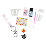 Tiger Tribe Bag Charm Kit - Strawberry Bubble Tea