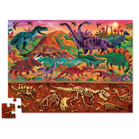 Crocodile Creek 60pc Above & Below Puzzle - Dinosaur