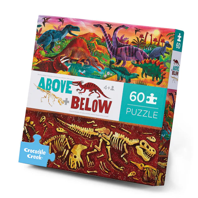 Crocodile Creek 60pc Above & Below Puzzle - Dinosaur