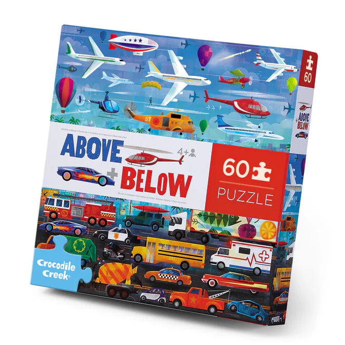 Crocodile Creek Above & Below 60pc Puzzle - Things That Go