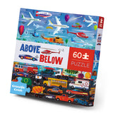 Crocodile Creek Above & Below 60pc Puzzle - Things That Go