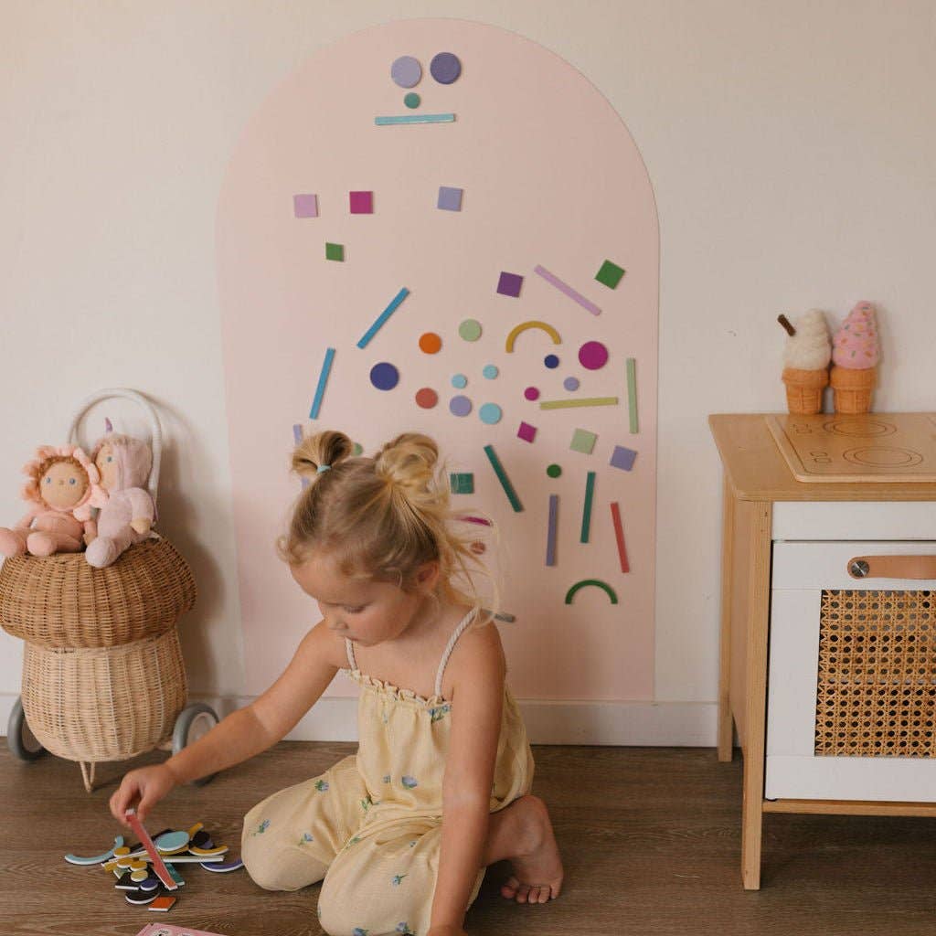 SmartyPals Magnetic Playwall™ - Magnetic Wall Decal for Kids & Playrooms: Olive