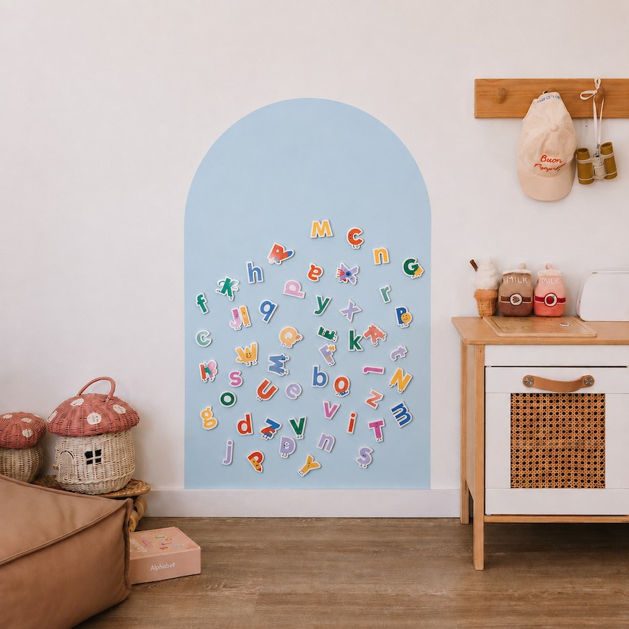 SmartyPals Magnetic Playwall™ - Magnetic Wall Decal for Kids & Playrooms: Olive
