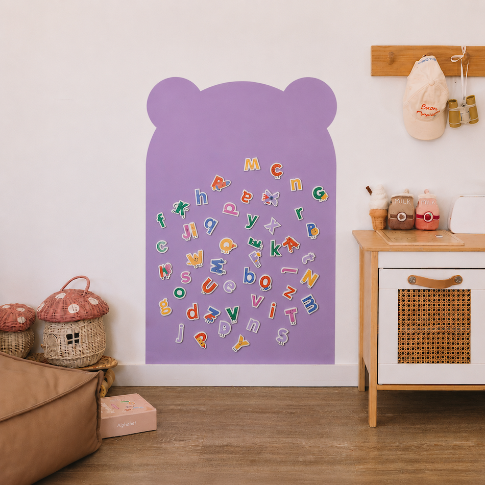SmartyPals Magnetic Playwall™ - Magnetic Wall Decal for Kids & Playrooms: Olive