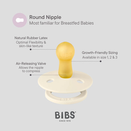 BIBS Pacifier Liberty 2 Pack -  Chloe Meadow/Ivory