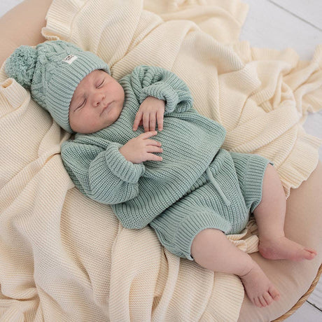 Snuggle Hunny Organic Cotton Knit Shorts - Sage