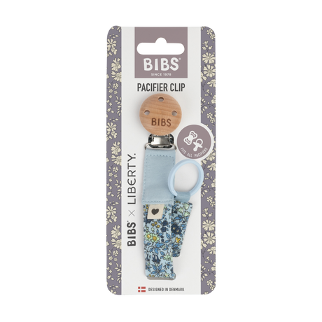 BIBS X LIBERTY Pacifier Clip - Chamomile Lawn/Baby Blue