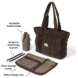 OiOi Everyday Tote - Chocolate Brown Corduroy