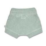 Snuggle Hunny Organic Cotton Knit Shorts - Sage