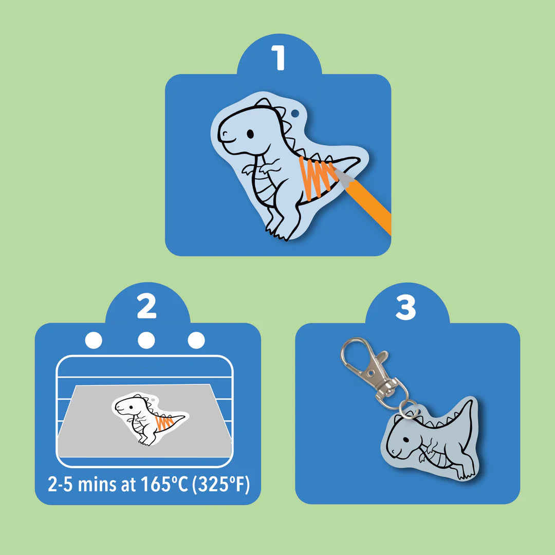 Tiger Tribe Shrinkorama Bag Tag - Dino