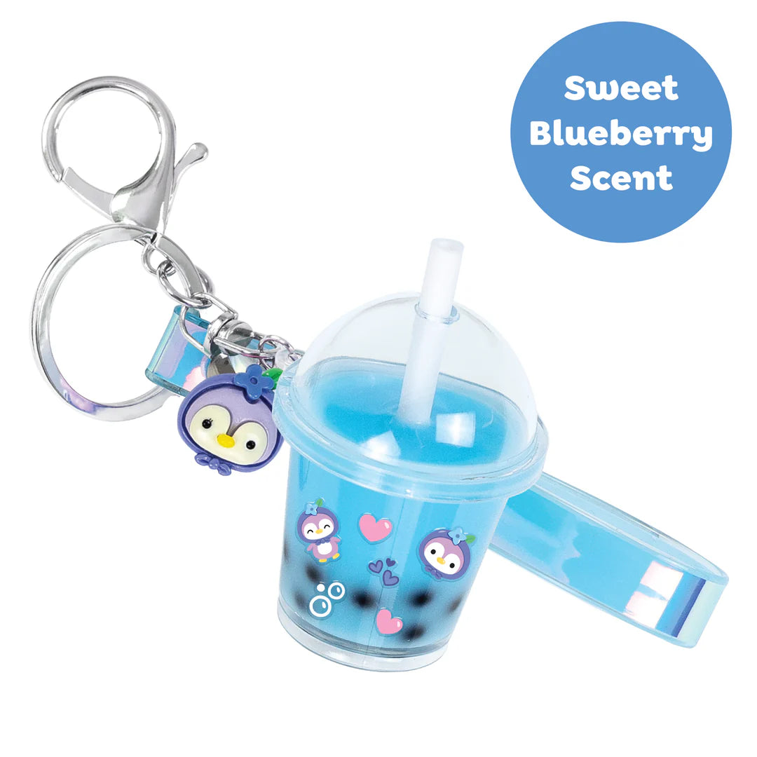 Tiger Tribe Scented Bag Charm Kit - Blueberry Bubble Tea