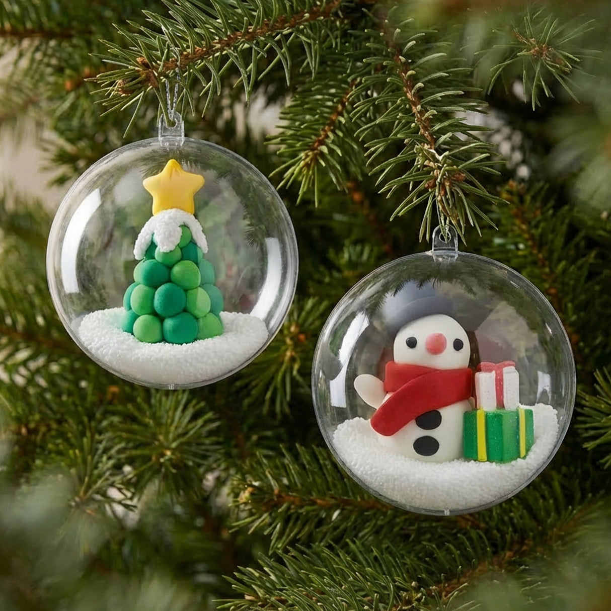 Tiger Tribe Clay Craft - Ornament Kit - Snowman + Tree