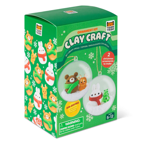 Tiger Tribe Clay Craft - Ornament Kit - Bear + Bunny