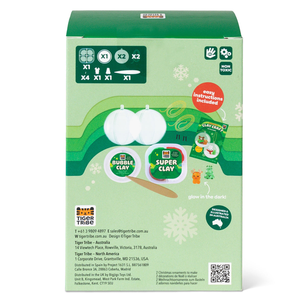 Tiger Tribe Clay Craft - Ornament Kit - Bear + Bunny
