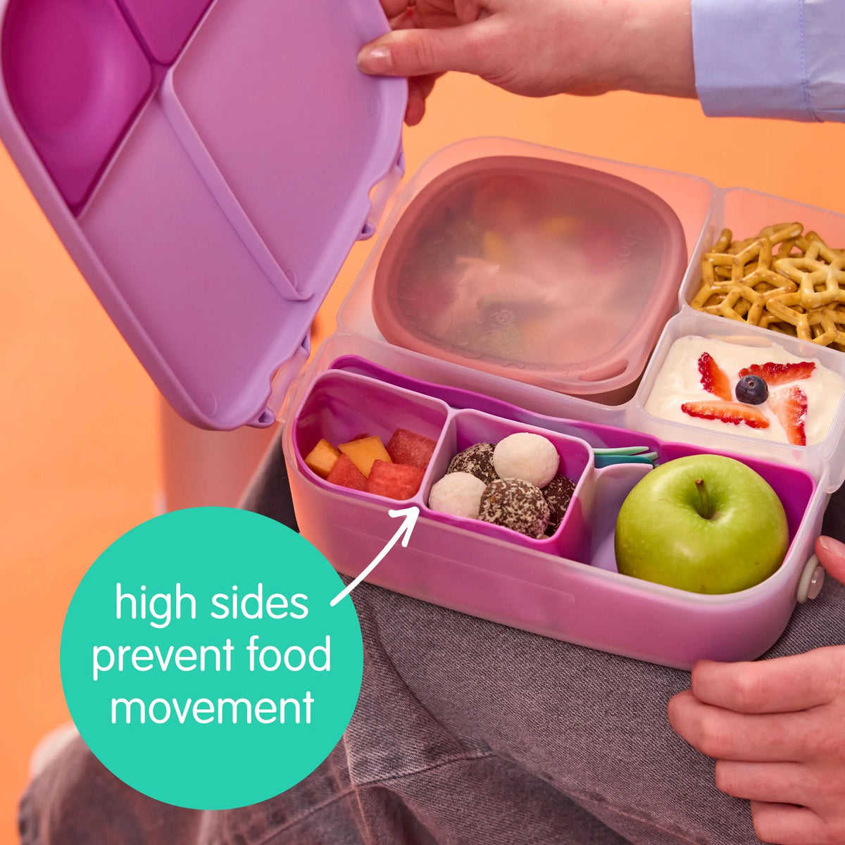 b.box Silicone Bento Tray Lunchbox - Electric Jungle