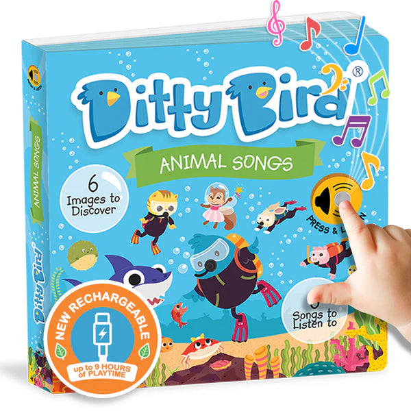 Ditty Bird Animal Songs Rechargeable Sound Book