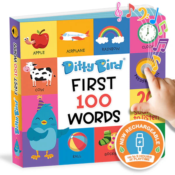 Ditty Bird First 100 Words Rechargeable Sound Book