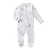 Snuggle Hunny- Arctic Organic Snuggle Sleepsuit Zip Footie