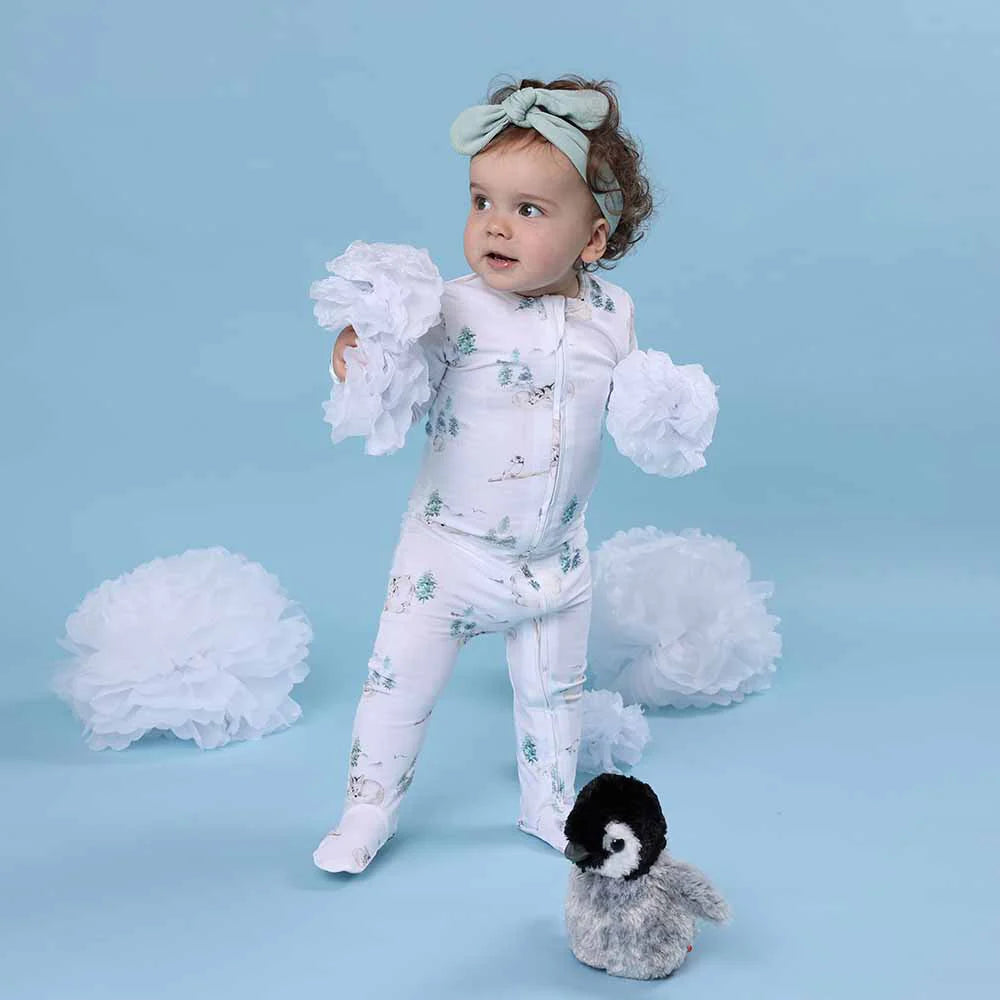 Snuggle Hunny- Arctic Organic Snuggle Sleepsuit Zip Footie