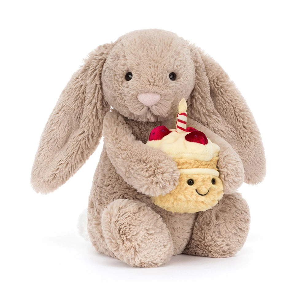 Jellycat Bashful Beige Bunny - Birthday