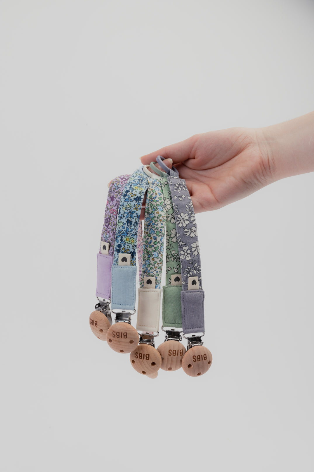 BIBS X LIBERTY Pacifier Clip - Chamomile Lawn/Baby Blue