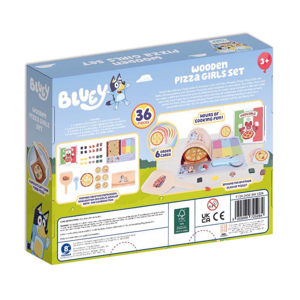 Bluey Wooden Pizza Girls Set
