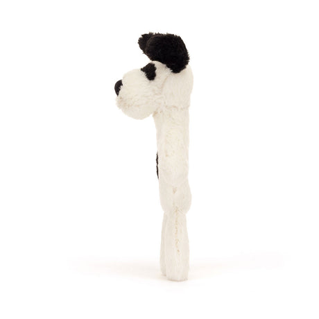 Jellycat Bashful Black + Cream Puppy Ring Rattle