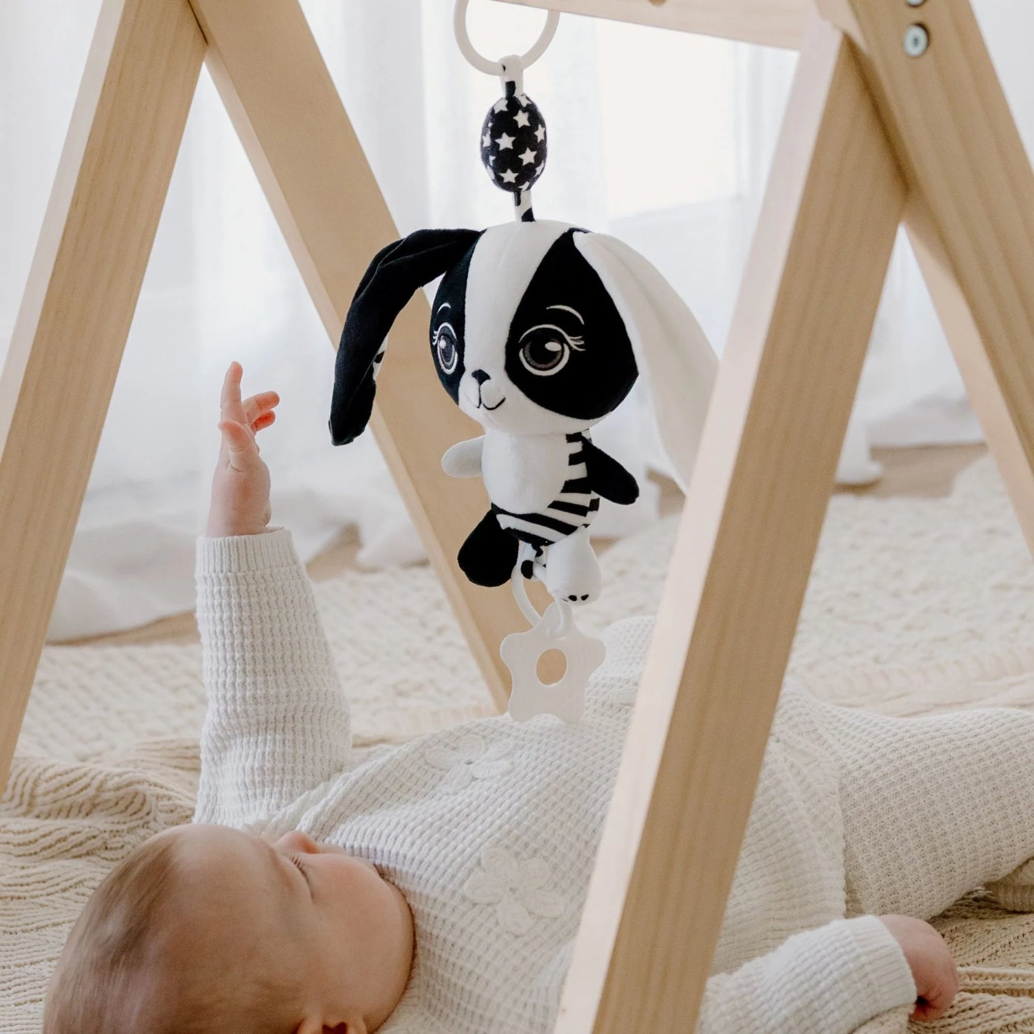 Young Wonderer High Contrast Hanging Pram Toy - Billie the Bunny