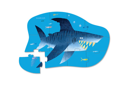 Crocodile Creek Mini Puzzle 12 pc - Shark City