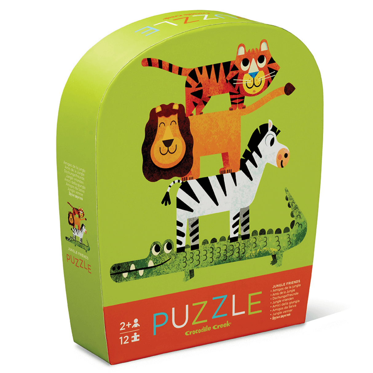 Crocodile Creek Mini Puzzle 12pc - Jungle Friends