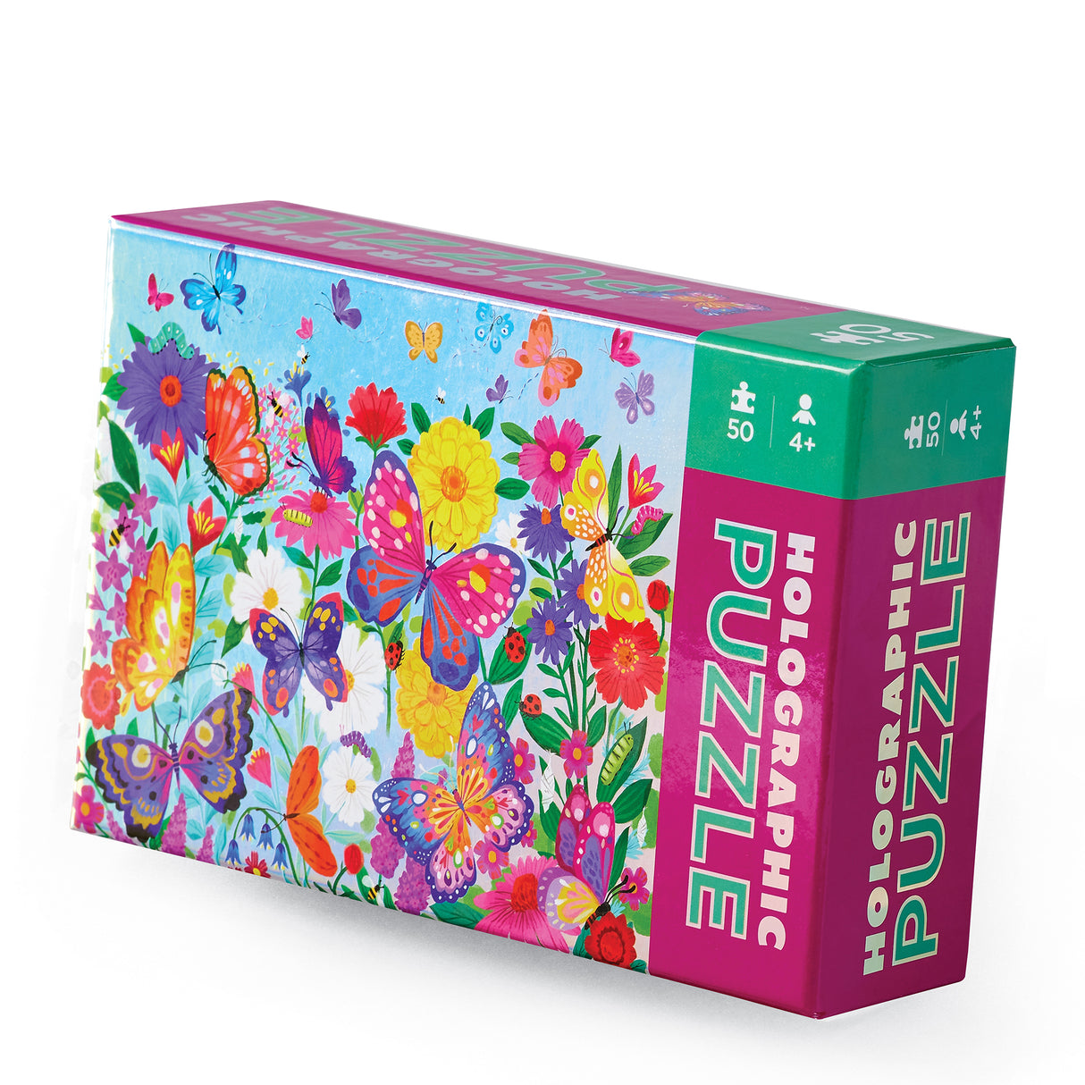 Crocodile Creek Holographic Puzzle 50 pc - Butterflies