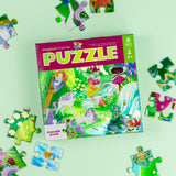 Crocodile Creek Foil Puzzle Shimmering - Magical Friends
