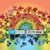 Crocodile Creek 100pc Rainbow Puzzle - Animals