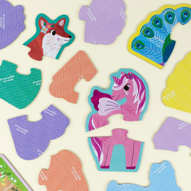 Crocodile Creek Let's Begin Puzzle 2 pc - Unicorn