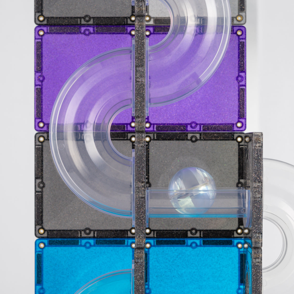 Connetix Ball Run Glitter Galaxy Pack - 61 pc