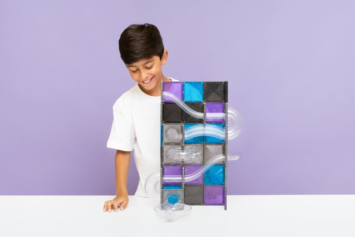 Connetix Ball Run Glitter Galaxy Pack - 61 pc
