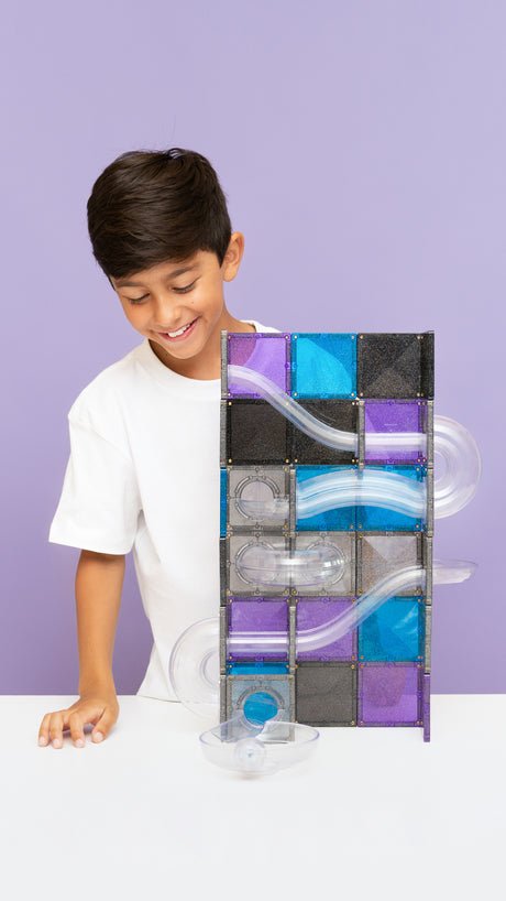 Connetix Ball Run Glitter Galaxy Pack - 61 pc