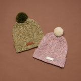 Crywolf Pom Pom Beanie - Olive Speckle