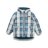 Crywolf Reversible Eco-Puffer - Blue Plaid