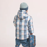 Crywolf Reversible Eco-Puffer - Blue Plaid