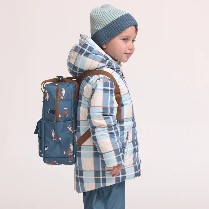 Crywolf Reversible Eco-Puffer - Blue Plaid