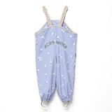 Crywolf Rain Overalls - Floral Periwinkle