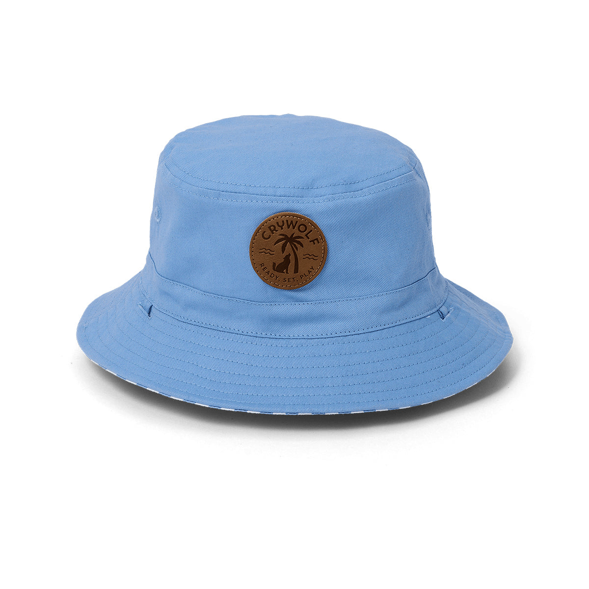Crywolf Reversible Bucket Hat - Sky Blue Stripe