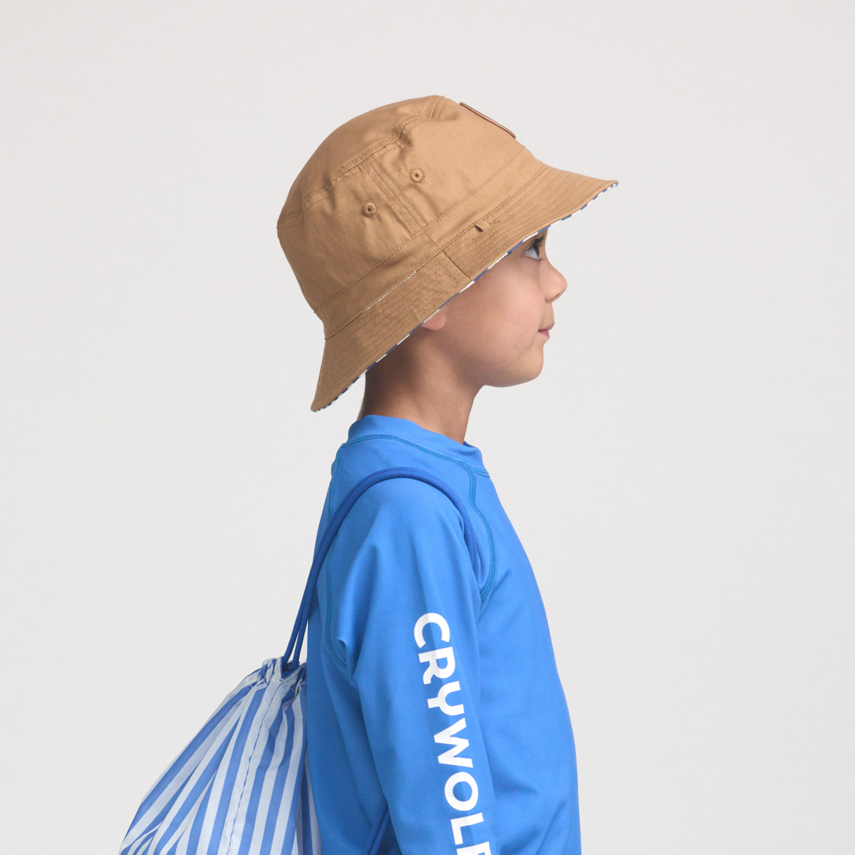 Crywolf Reversible Bucket Hat - Deep Sea Stripe