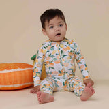 Snuggle Hunny Organic Snugglesuit Convertible Romper - Citrus Squeeze