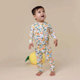 Snuggle Hunny Organic Snugglesuit Convertible Romper - Citrus Squeeze