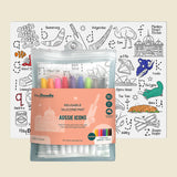 Hey Doodle Reusable Colouring Mat - Aussie Icons